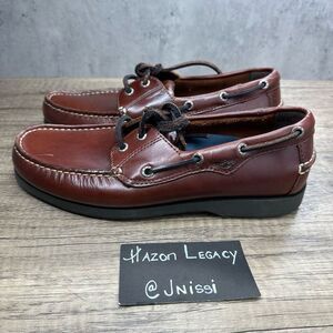 Dockers~Men's~Castaway Brown Leather Boat Loafers(090-1449)~Size 8M